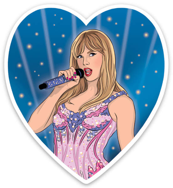 The Found The Found Taylor Greatest Era Heart Die Cut Sticker - Little Miss Muffin Children & Home