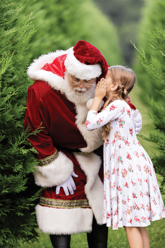 Nola Tawk Nola Tawk Santa Claus Is Coming to Town Cotton Twirl Dress - Little Miss Muffin Children & Home