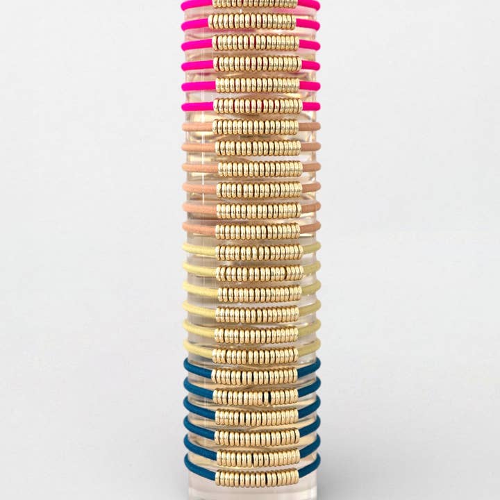 Disc Caribbean Bracelet/Hairtie Gold