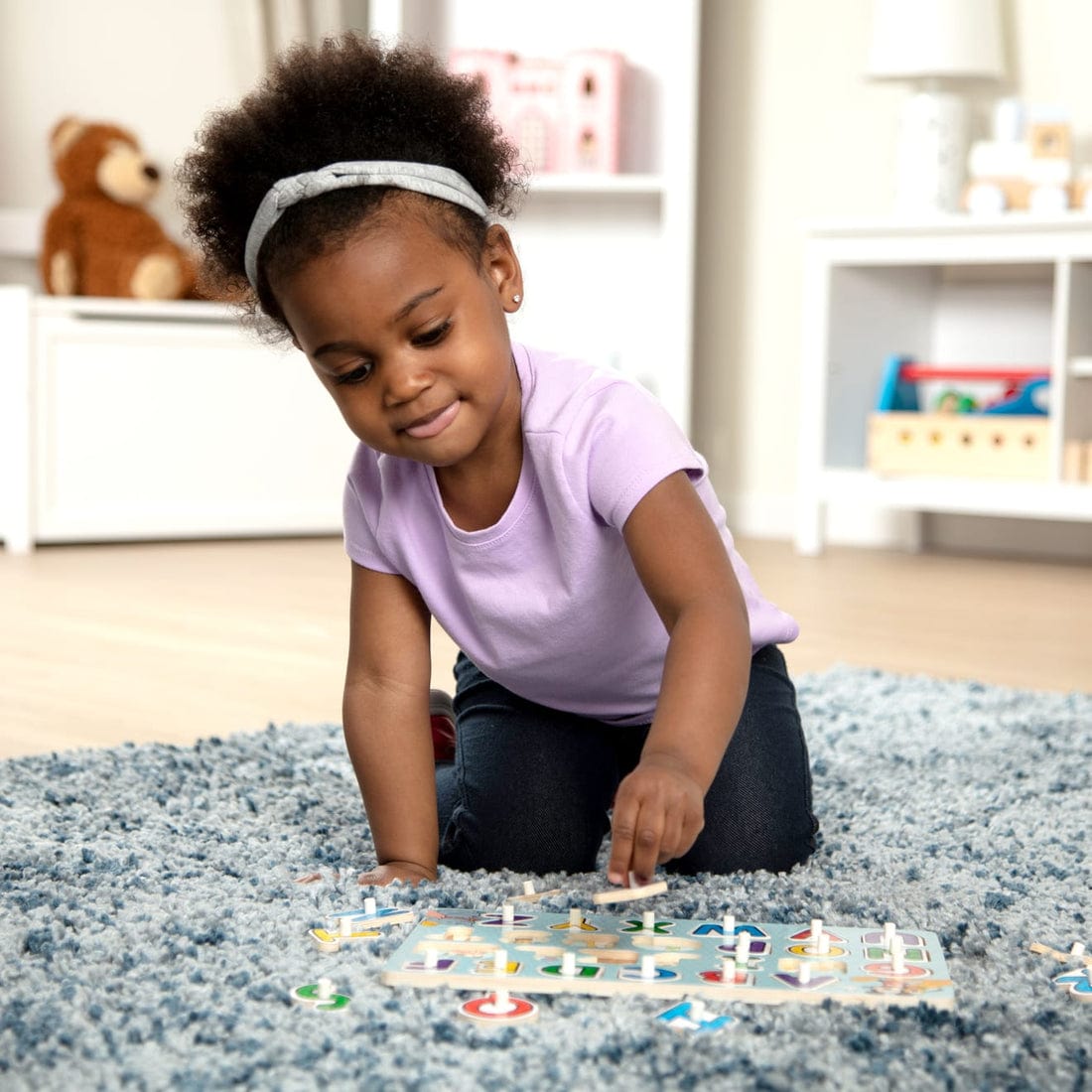 Melissa & Doug Disney Classics Wooden Alphabet Peg Puzzle - Little Miss Muffin Children & Home