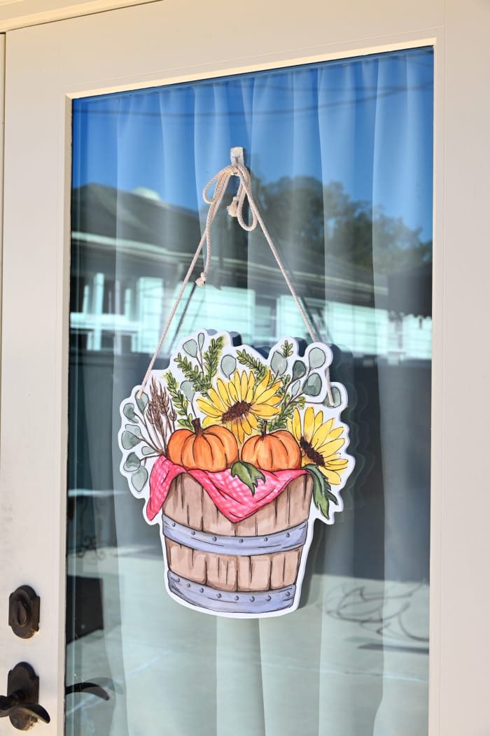 SoulTide Studios Fall Sunflower Basket Door Hanger - Little Miss Muffin Children & Home