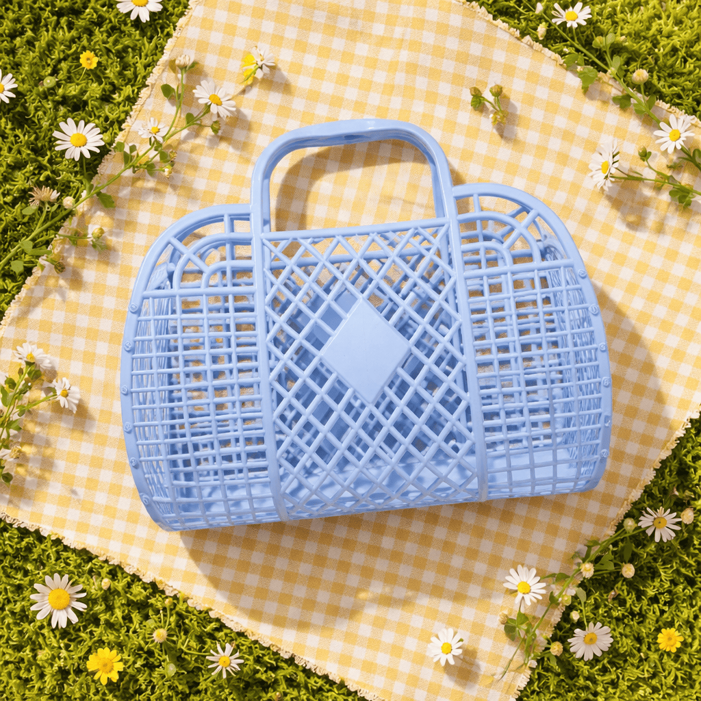 Sun Jellies Retro Basket Jelly Bag in Cornflower Blue - Little Miss Muffin Children & Home