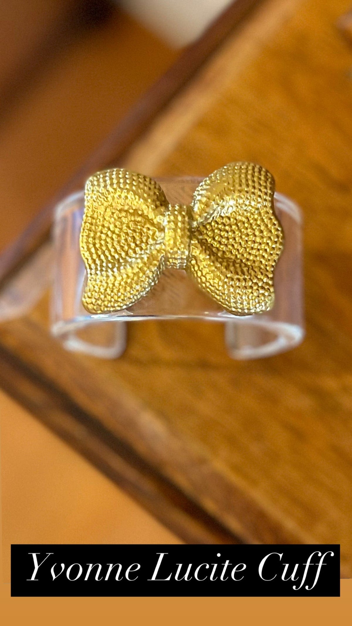Carol Cassisa Carol Cassisa Yvonne Lucite Cuff (Textured Bow) - Little Miss Muffin Children & Home