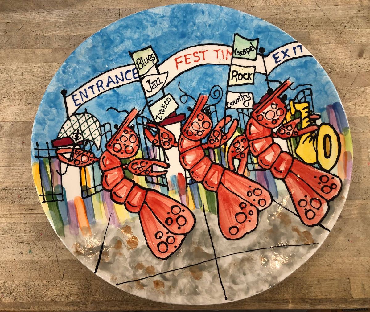 Jan Salzer Art Jazz Fest Charcuterie Platter - Little Miss Muffin Children & Home