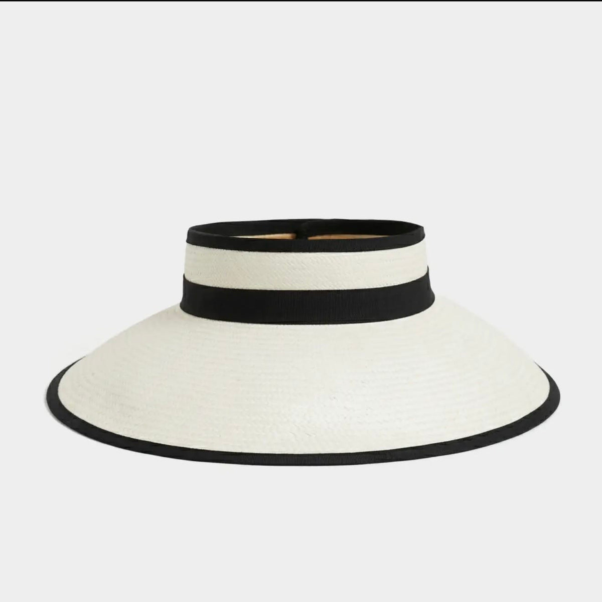 Wide Brim Sun Visor Panama Hat – Genuine Handwoven Straw Hat for Women