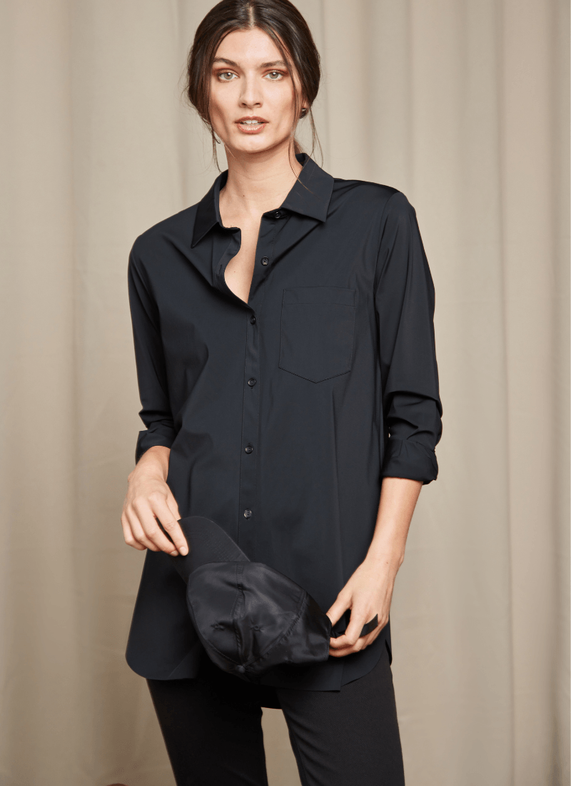 Schiffer Button Down in Black by Lysse