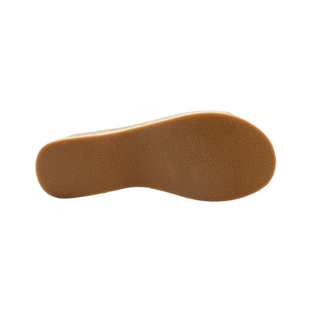 Volatile Volatile Edith Faux Leather Criss-Cross Slide Sandal in Gold - Little Miss Muffin Children & Home