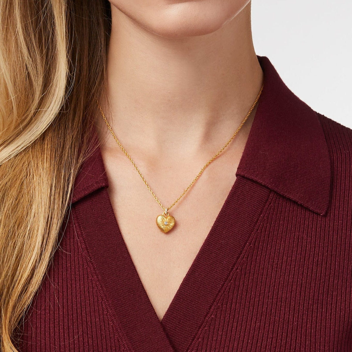 Julie Vos Esme Heart Solitaire Necklace with Cubic Zirconia - Little Miss Muffin Children & Home