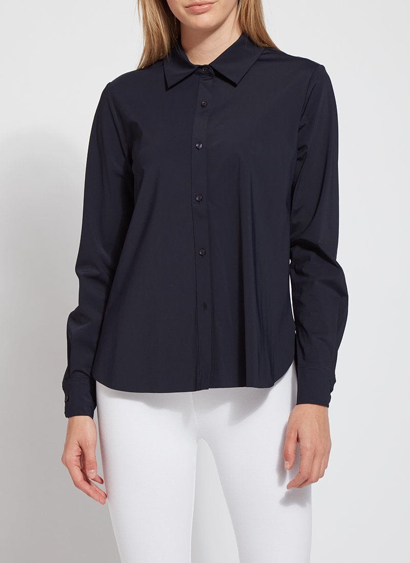 Connie Button Down in True Navy by Lysse