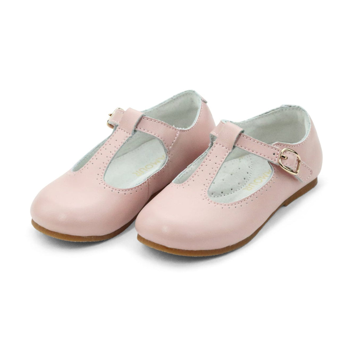 L'Amour Shoes L'Amour Eleanor T-Strap Flat in Pink - Little Miss Muffin Children & Home