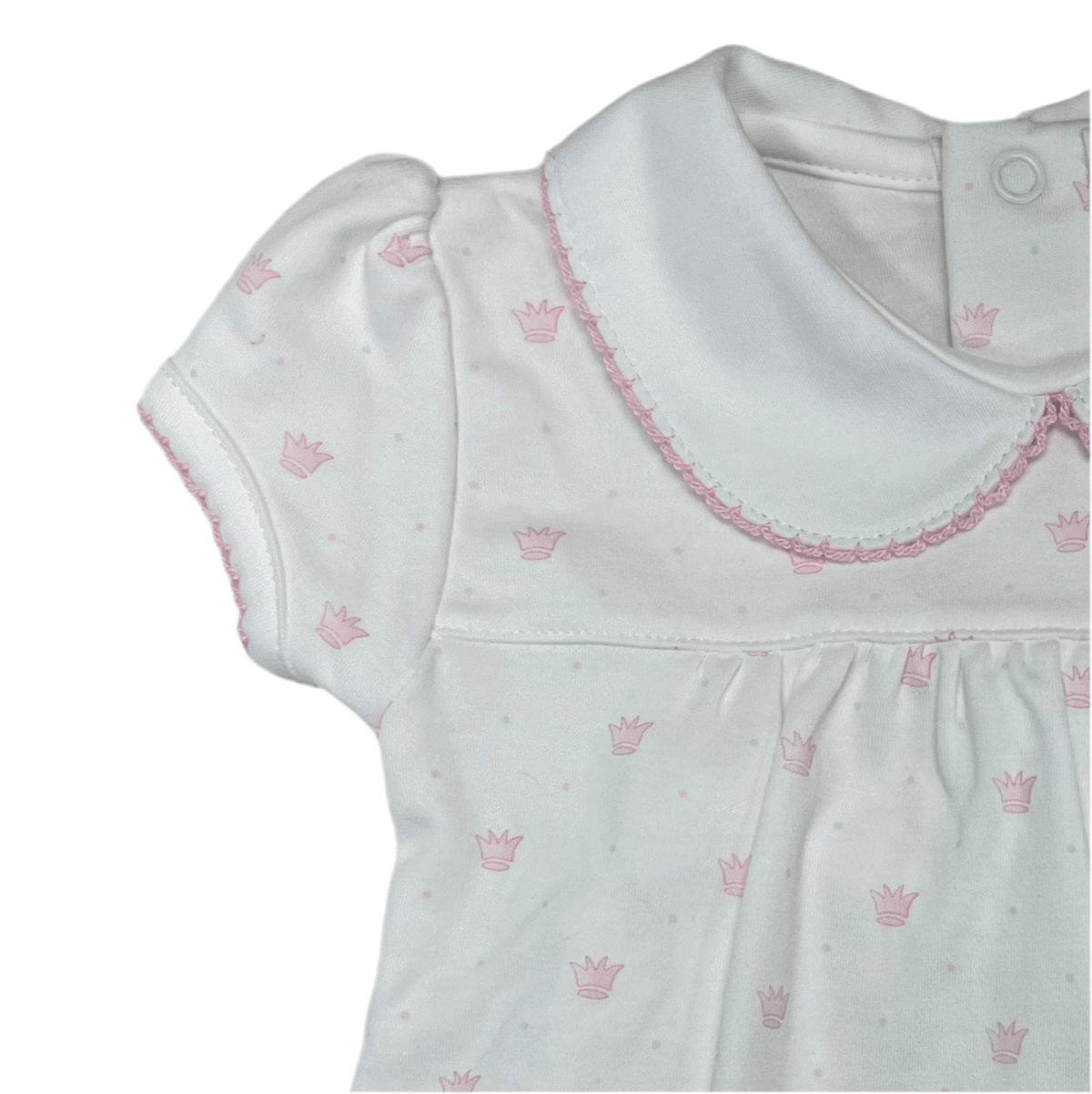 Lulu Bebe Lulu Bebe Sue Pima Pink Crown Bloomer Set - Little Miss Muffin Children & Home