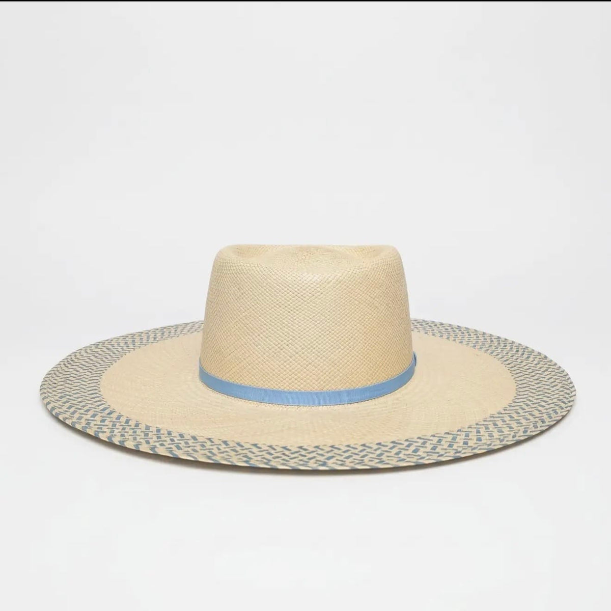 Summer Sky Wide Brim Panama Hat – Special Edition Genuine Handwoven Straw Hat
