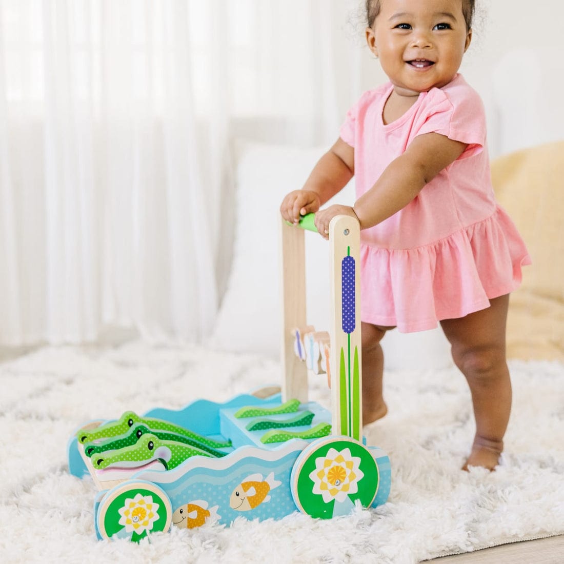 Melissa & Doug Melissa & Doug First Play Chomp & Clack Alligator Push Toy - Little Miss Muffin Children & Home