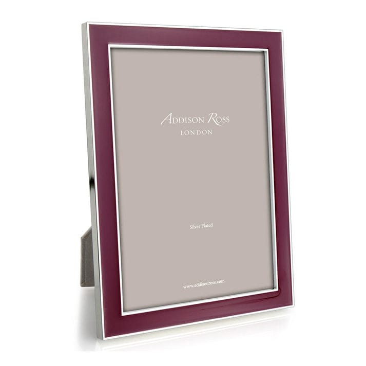 Addison Ross Ltd Plum Enamel & Silver Frame 5x7 - Little Miss Muffin Children & Home