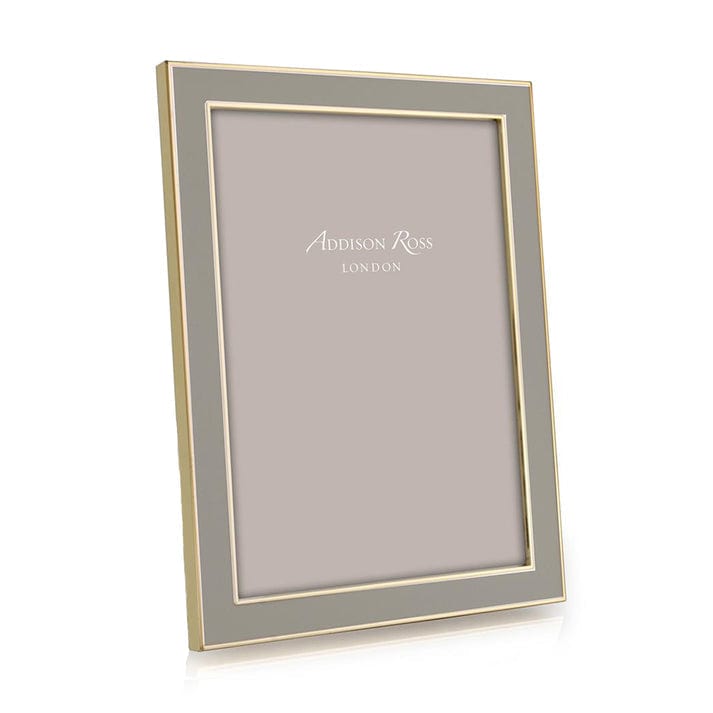 Addison Ross Ltd Taupe Enamel & Gold Frame 5x7 - Little Miss Muffin Children & Home