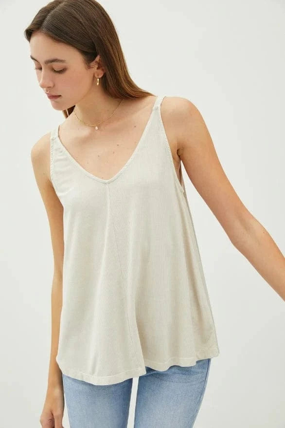 Be Cool Flowy V-Neck Knit Tank - Little Miss Muffin Children & Home
