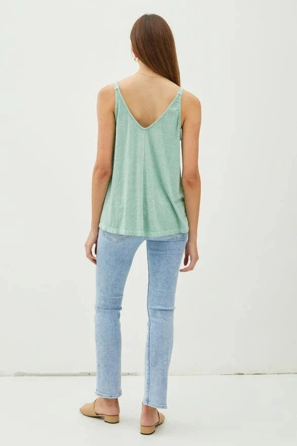 Be Cool Flowy V-Neck Knit Tank - Little Miss Muffin Children & Home