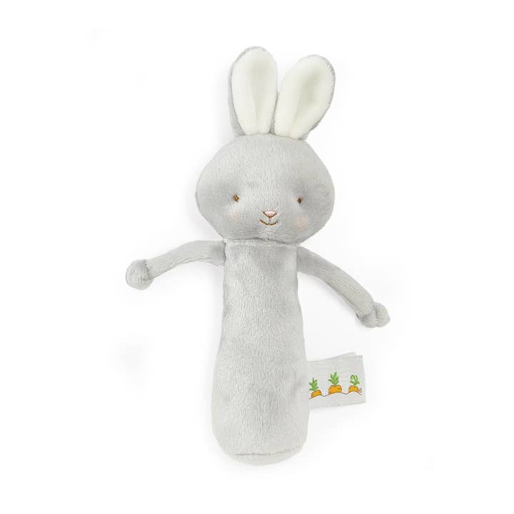 Friendly Chime Rattle Gray Bunny