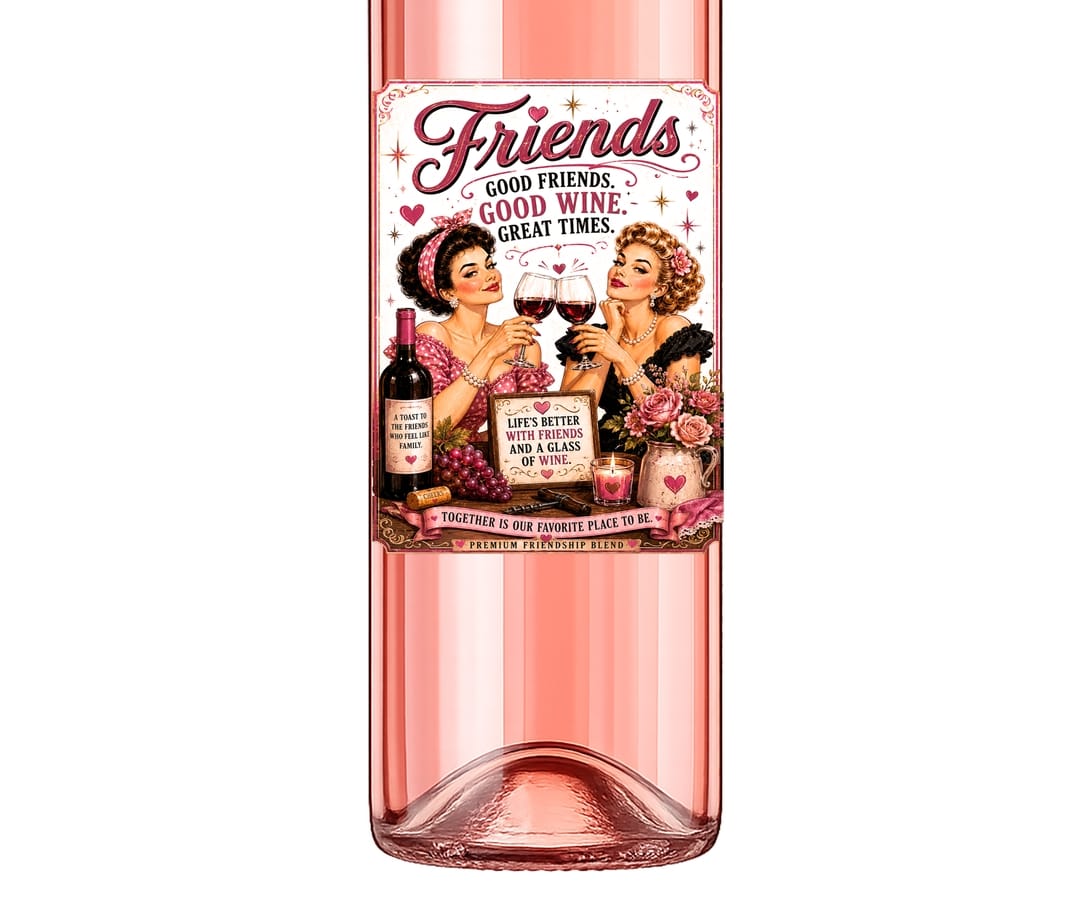 Sassy Talkin Sassy Vine Friends Wine Label - Little Miss Muffin Children & Home