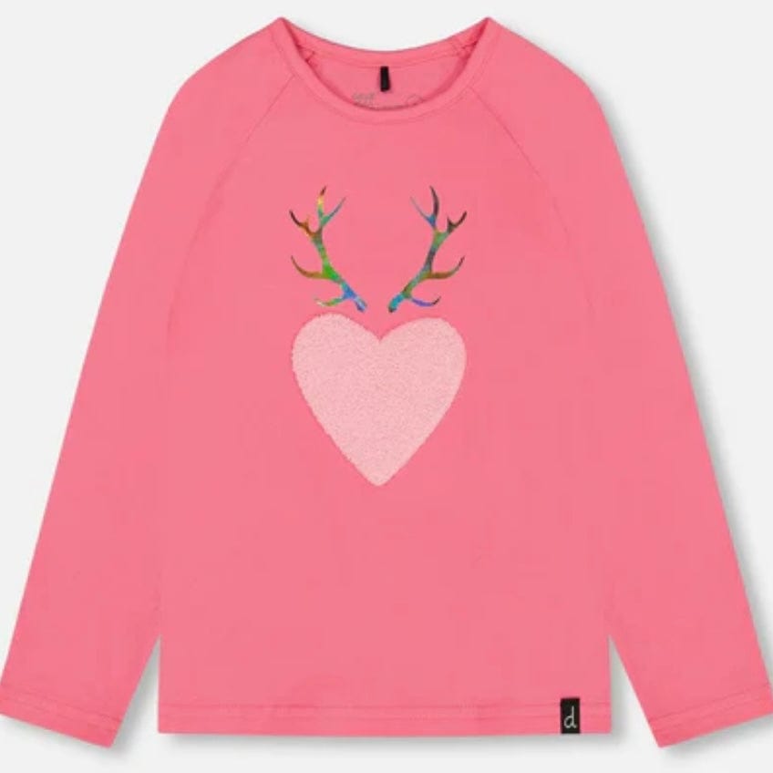 Deux Par Deux Deux Par Deux Long Holiday Heart Long Sleeve Tee - Little Miss Muffin Children & Home