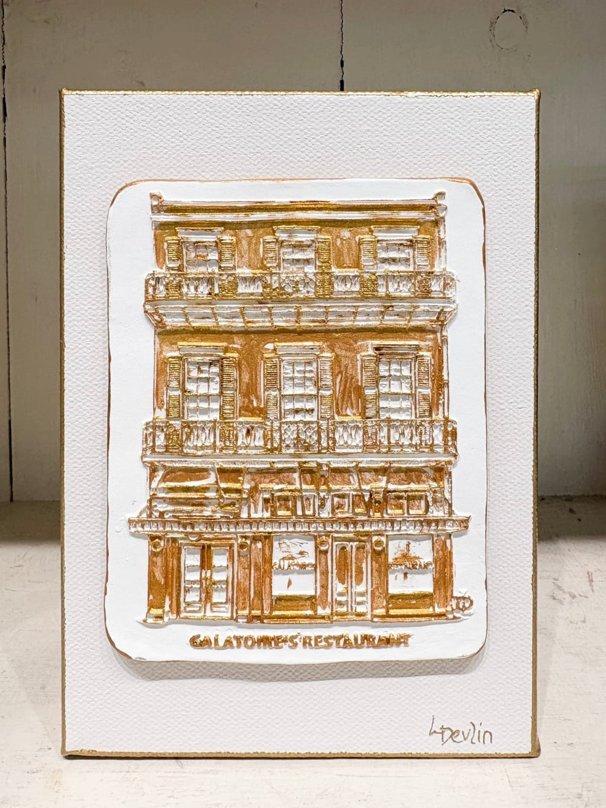 Lisa Devlin Designs Galatoire’s Clay Artwork on Canvas | New Orleans Wall Art by Lisa Devlin - Little Miss Muffin Children & Home