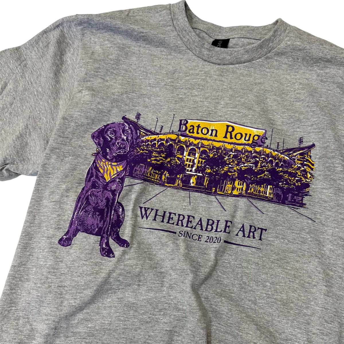 Whereable Art Whereable Art LSU Bleu Heather Grey Youth Tee - Little Miss Muffin Children & Home