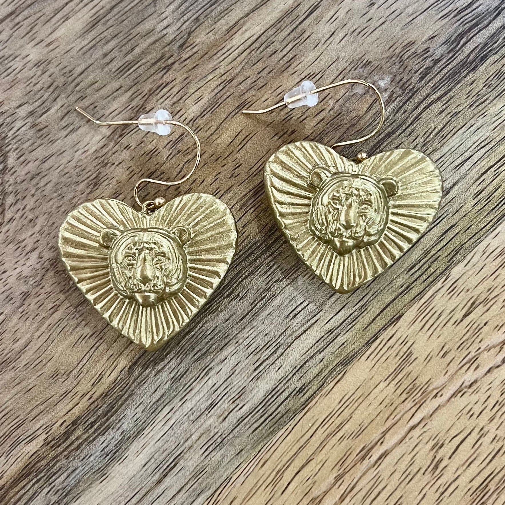 Carol Cassisa Carol Cassisa Couer de Tigre Earrings (Tiger on Heart) - Little Miss Muffin Children & Home