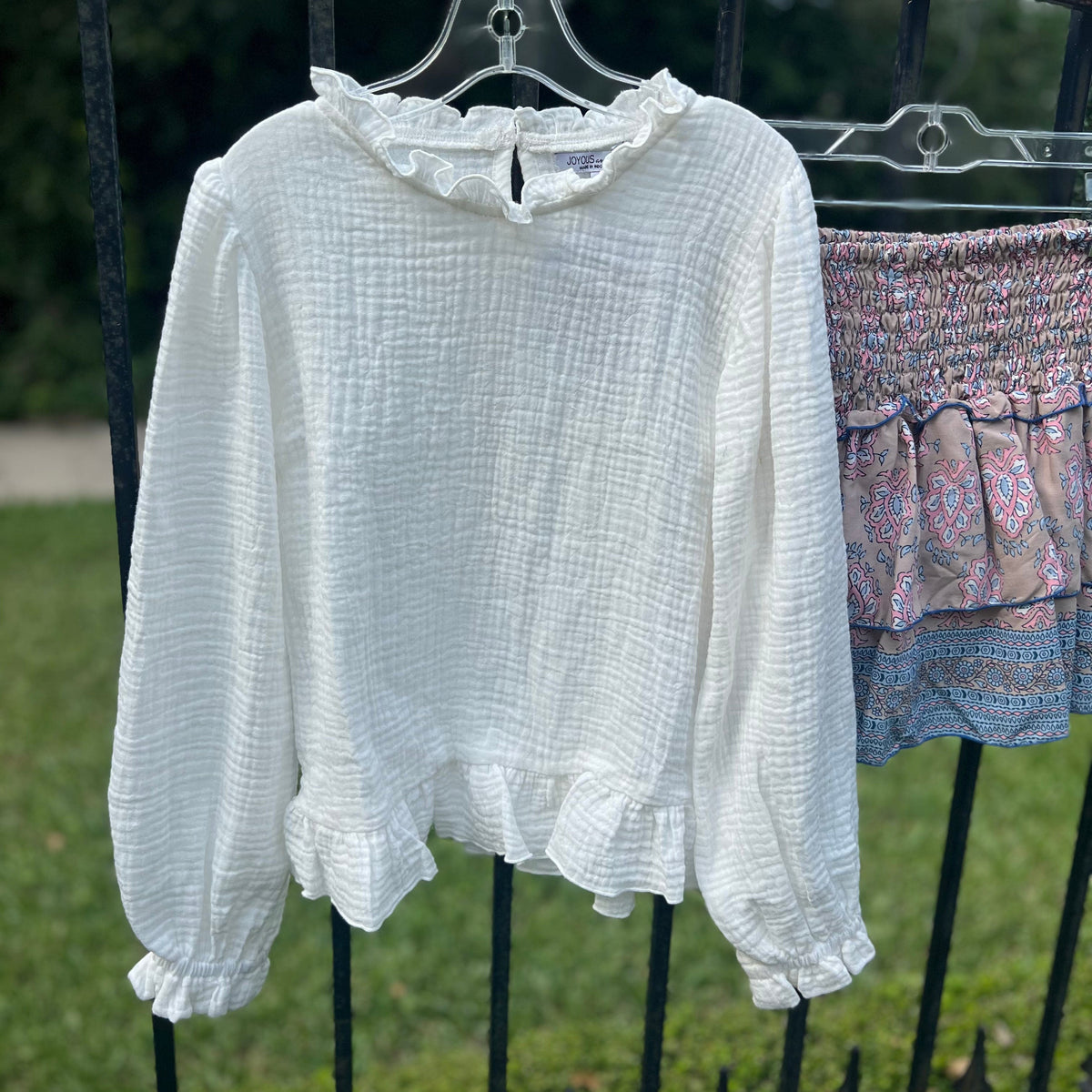 Joyous and Free Joyous and Free Charlotte Top in Ivory - Little Miss Muffin Children & Home