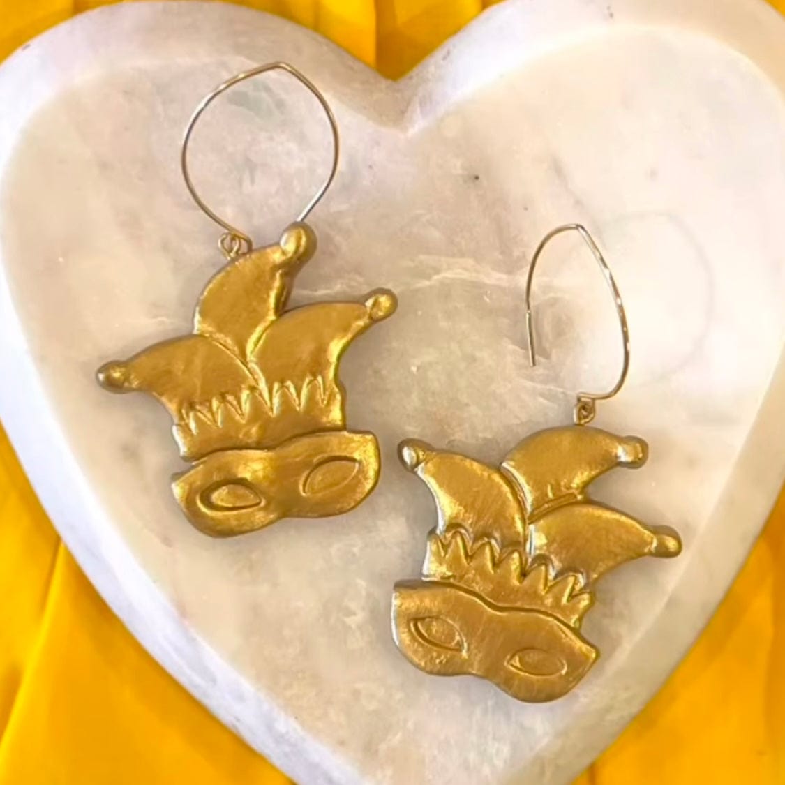 Carol Cassisa Carol Cassisa Krewe de Cassis Earrings (Hat & Mask) - Little Miss Muffin Children & Home