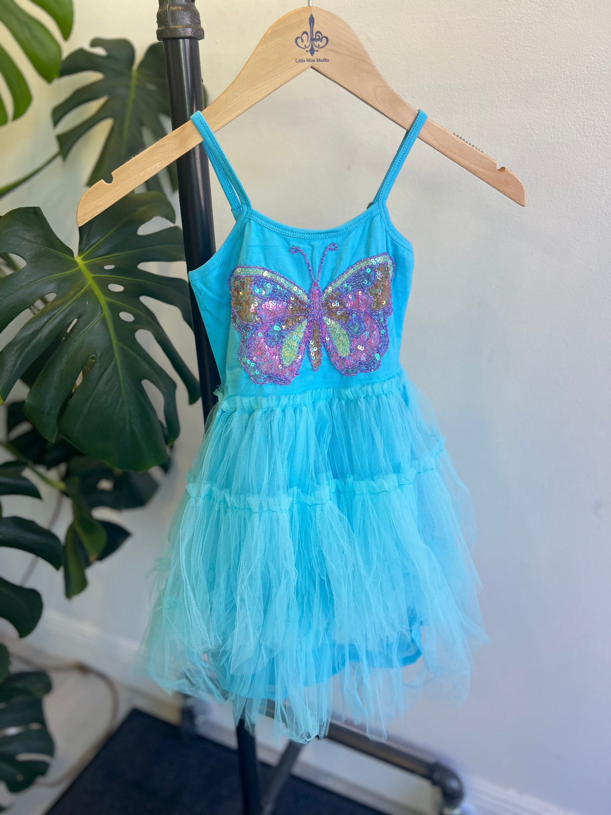 Joyous and Free Joyous and Free Butterfly Dress Turquoise - Little Miss Muffin Children & Home