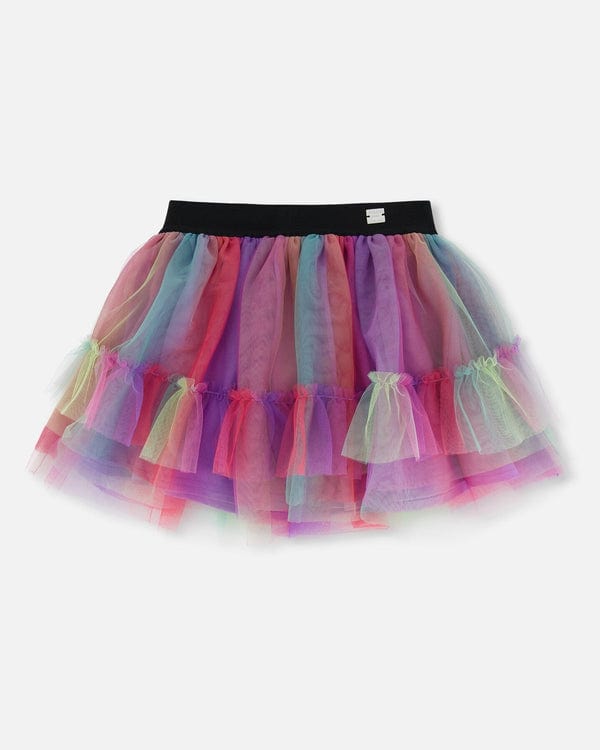 Deux Par Deux Deux Par Deux Rainbow Tulle Skirt - Little Miss Muffin Children & Home