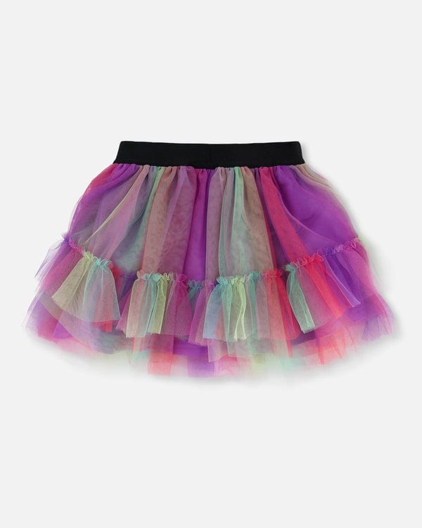 Deux Par Deux Deux Par Deux Rainbow Tulle Skirt - Little Miss Muffin Children & Home