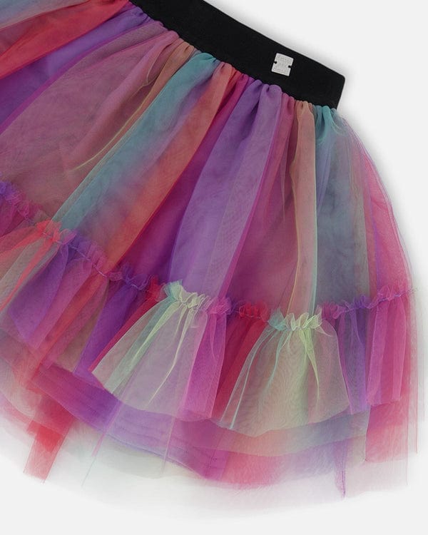 Deux Par Deux Deux Par Deux Rainbow Tulle Skirt - Little Miss Muffin Children & Home