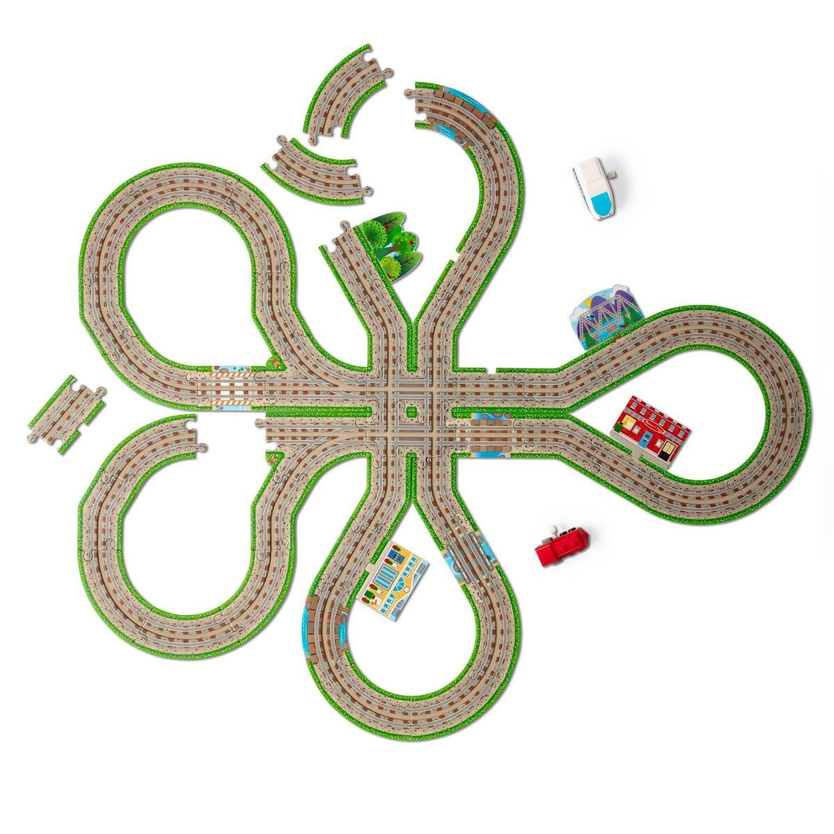 Melissa & Doug Design Your Own Railroad Floor Puzzle - Little Miss Muffin Children & Home