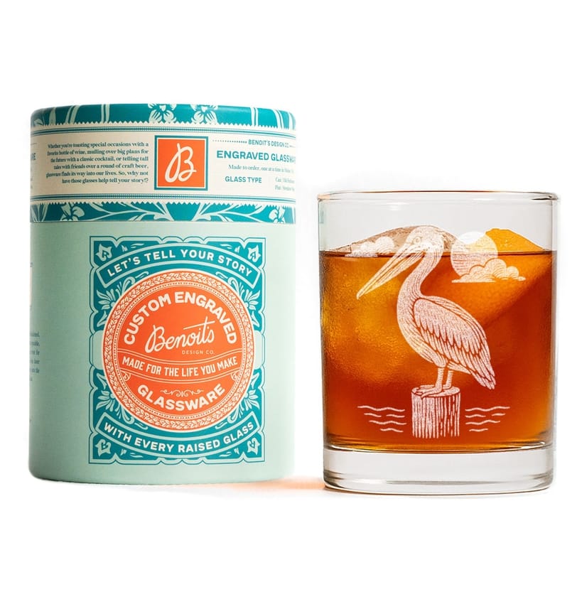 Pelican Drinking Glass, 12oz Old Fashioned