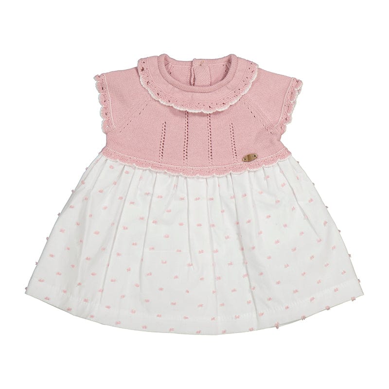 Mayoral Usa Inc Mayoral Button Back Knit Dress in Sakura - Little Miss Muffin Children & Home