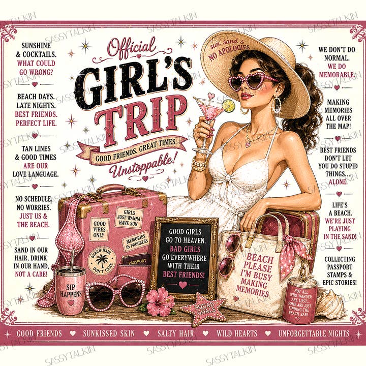 Girl's Trip 20oz Straight Tumbler