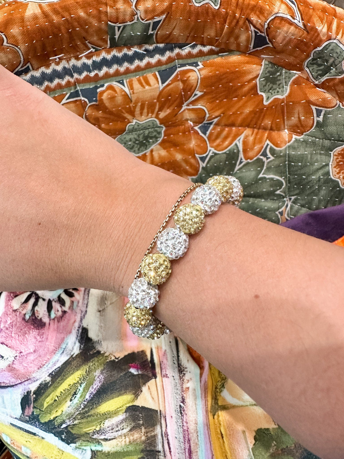 Gold & Crystal Rhinestone Bracelet