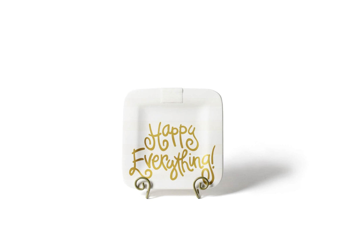 Coton Colors Company Coton Colors Company Happy Everything White Stripe Mini Square Platter - Little Miss Muffin Children & Home