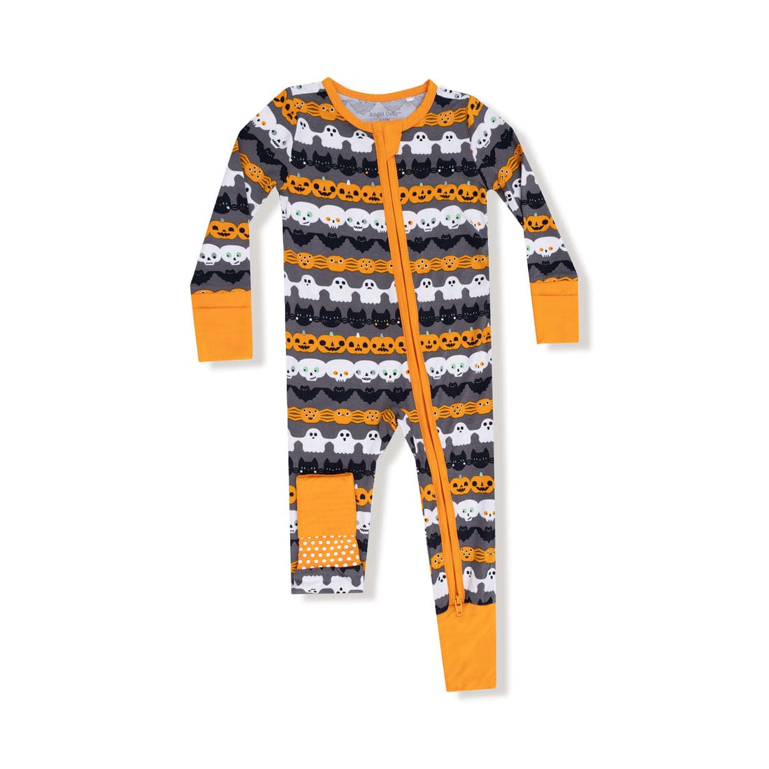 Halloween Paper Garland Glow In The Dark 2 Way Zipper Romper