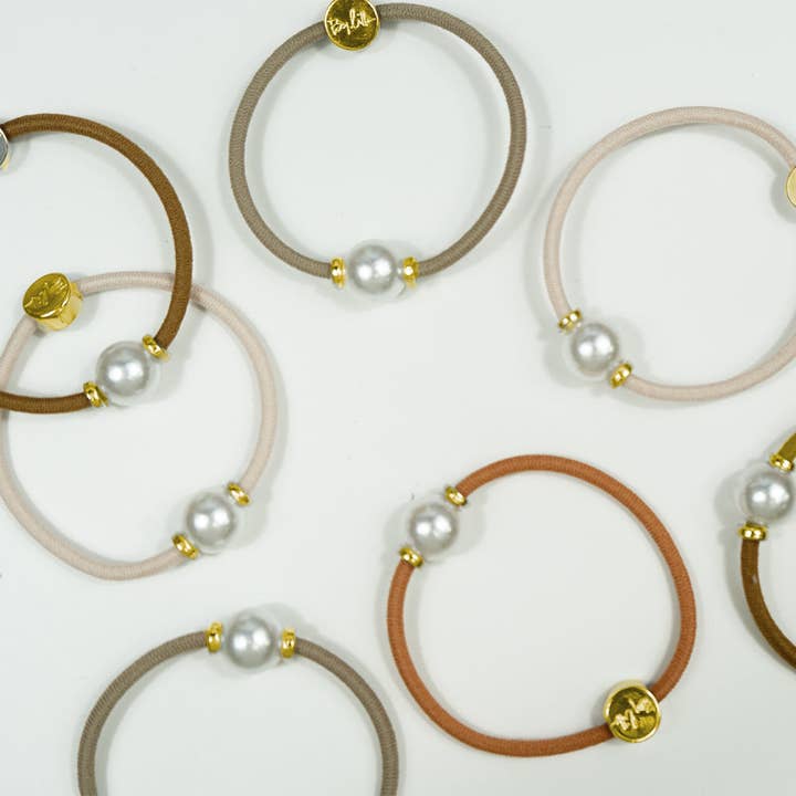 Halo Elastic Bracelet/Hairtie Sand/Gold