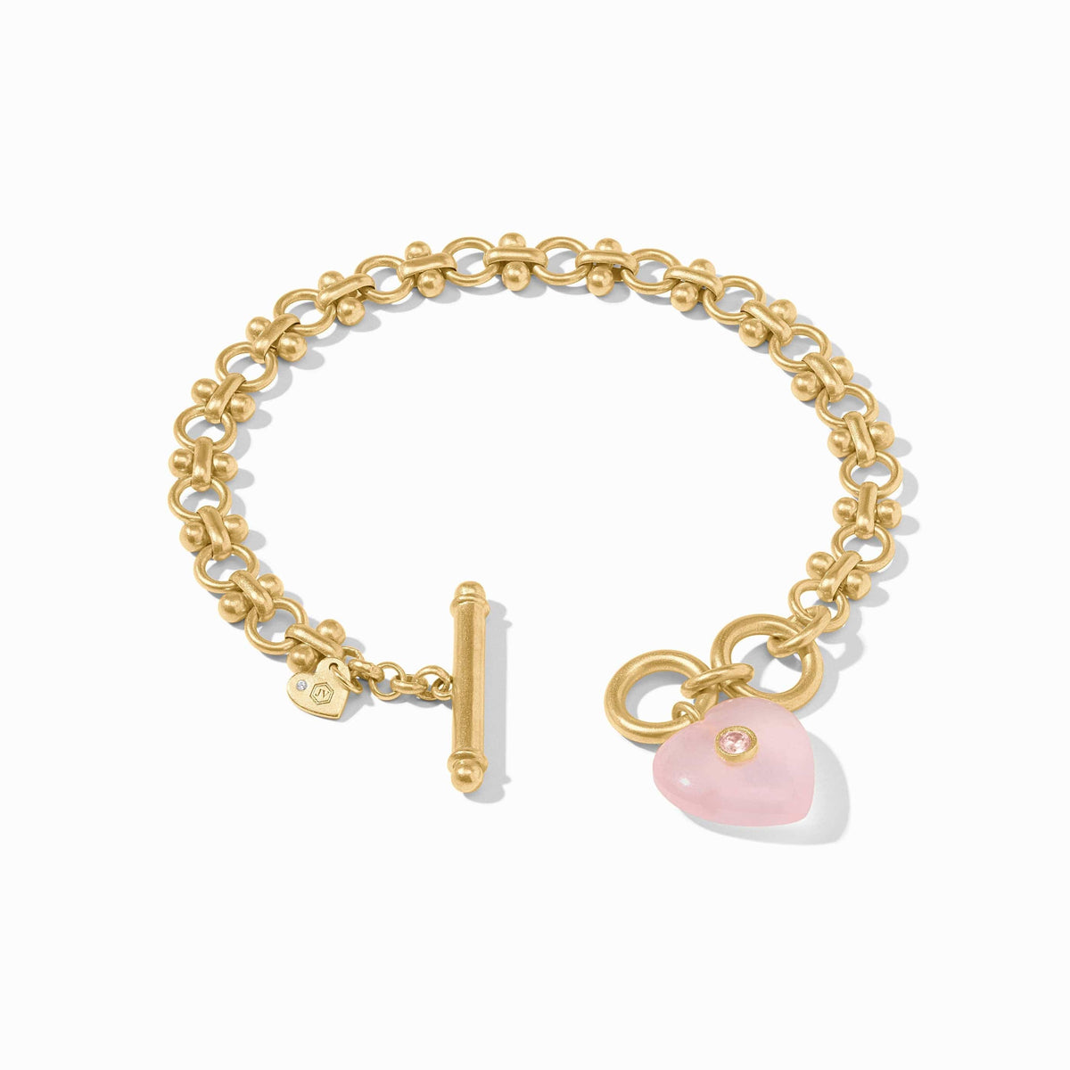 Julie Vos Heart Link Bracelet with Pink Quartz - Little Miss Muffin Children & Home