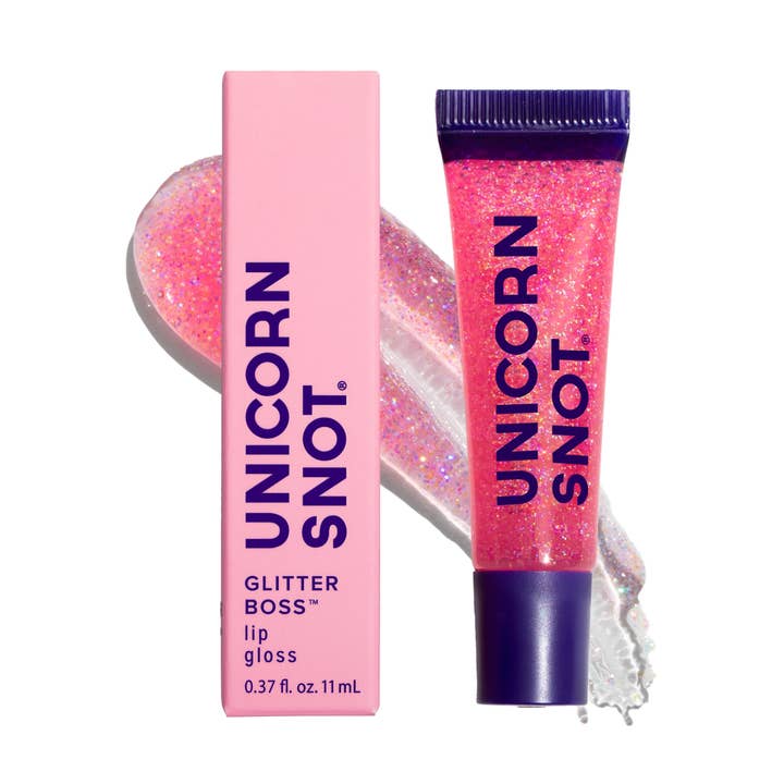 Holographic Flamingo Glitter Boss Lip Gloss