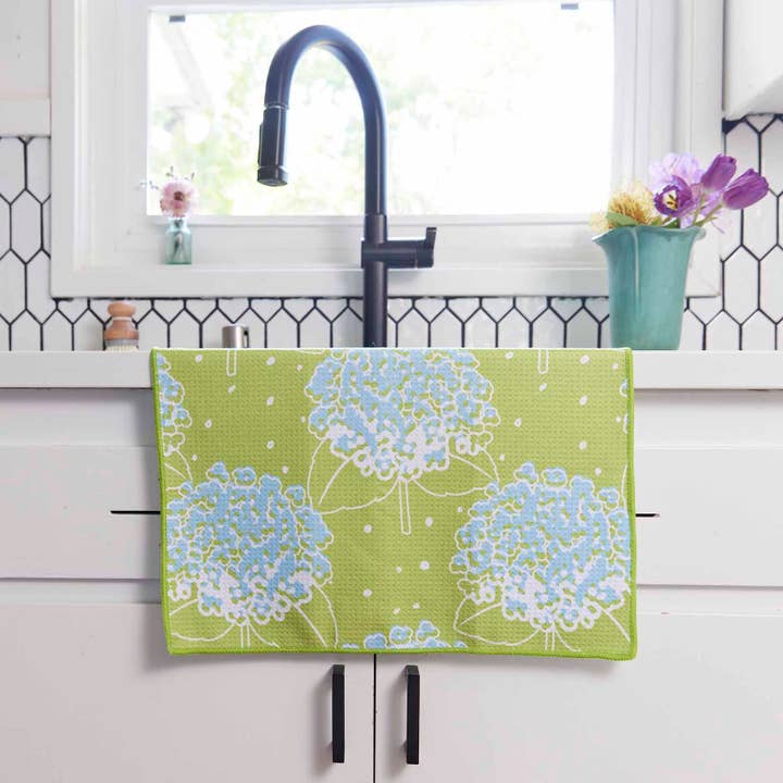 Hydrangea Blu Kitchen Tea Towel