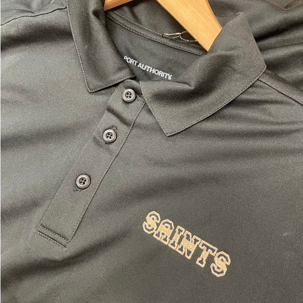Whereable Art WHEREable Art Saints Striped Performance Blend Polo - Little Miss Muffin Children & Home