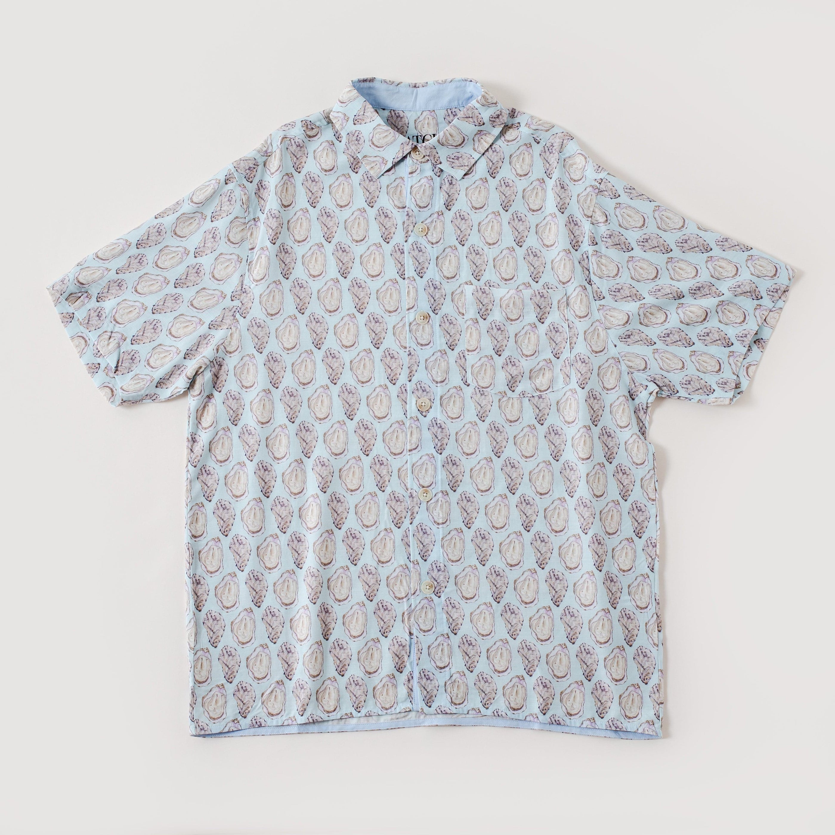 Nola Tawk Nola Tawk Oyster Men's Short Sleeve Collared Shirt - Little Miss Muffin Children & Home