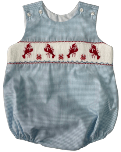 Lulu Bebe Crawfish Smocked Cam Bubble - Little Miss Muffin Children & Home
