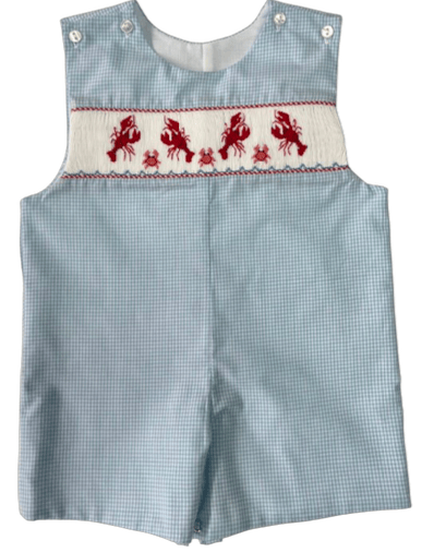 Lulu Bebe Crawfish Smocked Pete Shortall - Little Miss Muffin Children & Home
