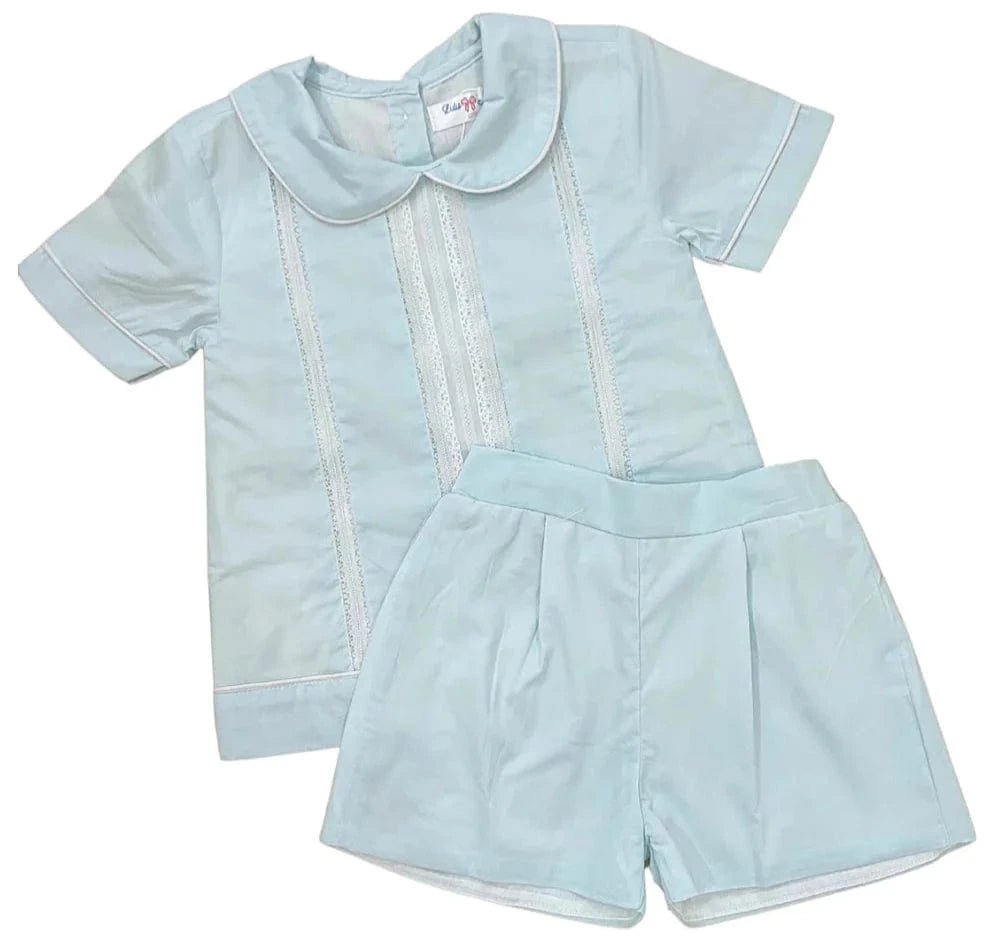 Lulu Bebe Lulu Bebe Lace Trimmed David Short Set - Little Miss Muffin Children & Home