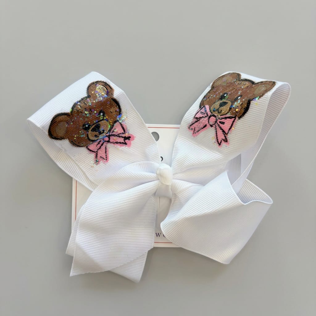 Heidi Davis Bows Cubs Hand Painted Bow Double Glitter - Little Miss Muffin Children & Home